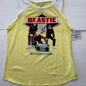 GIRLS YELLOW BEASTIE BOYS RETRO ROCKER TANK TOP
